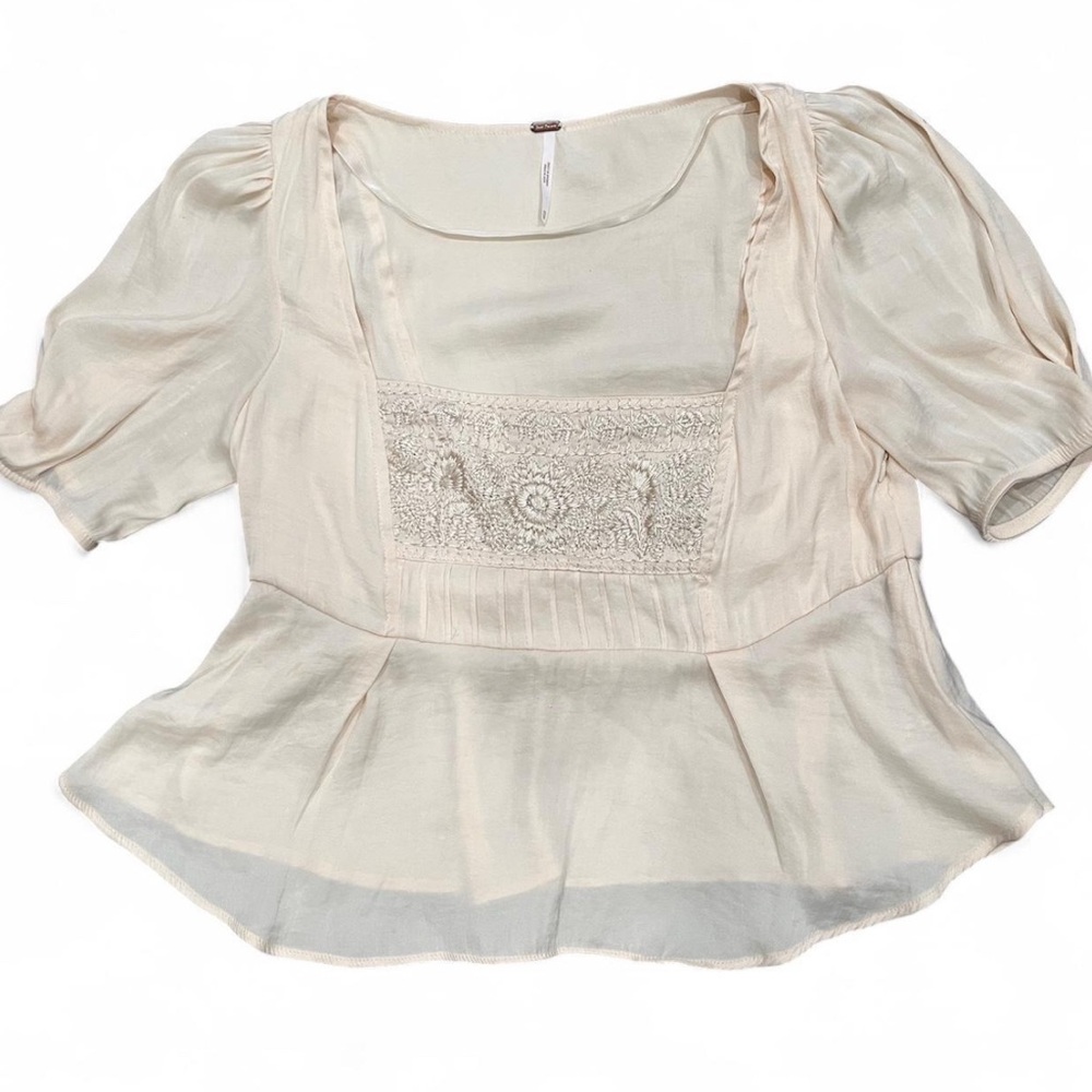 Free People Cream Blouse